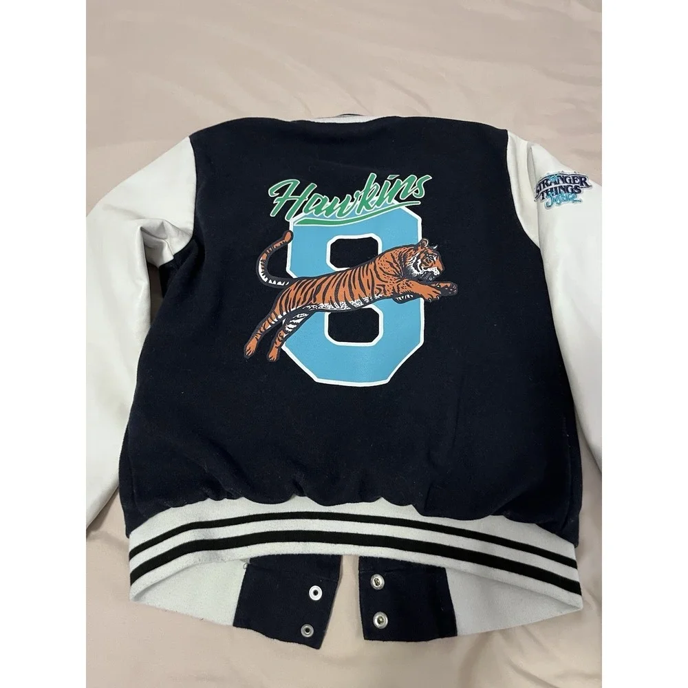 Stranger Things Jacket Justice Varsity Hawkins High Tigers Girls  Small 7/8